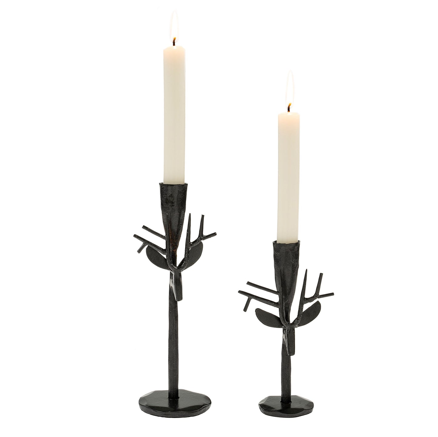 Reindeer Forged Candlestick -