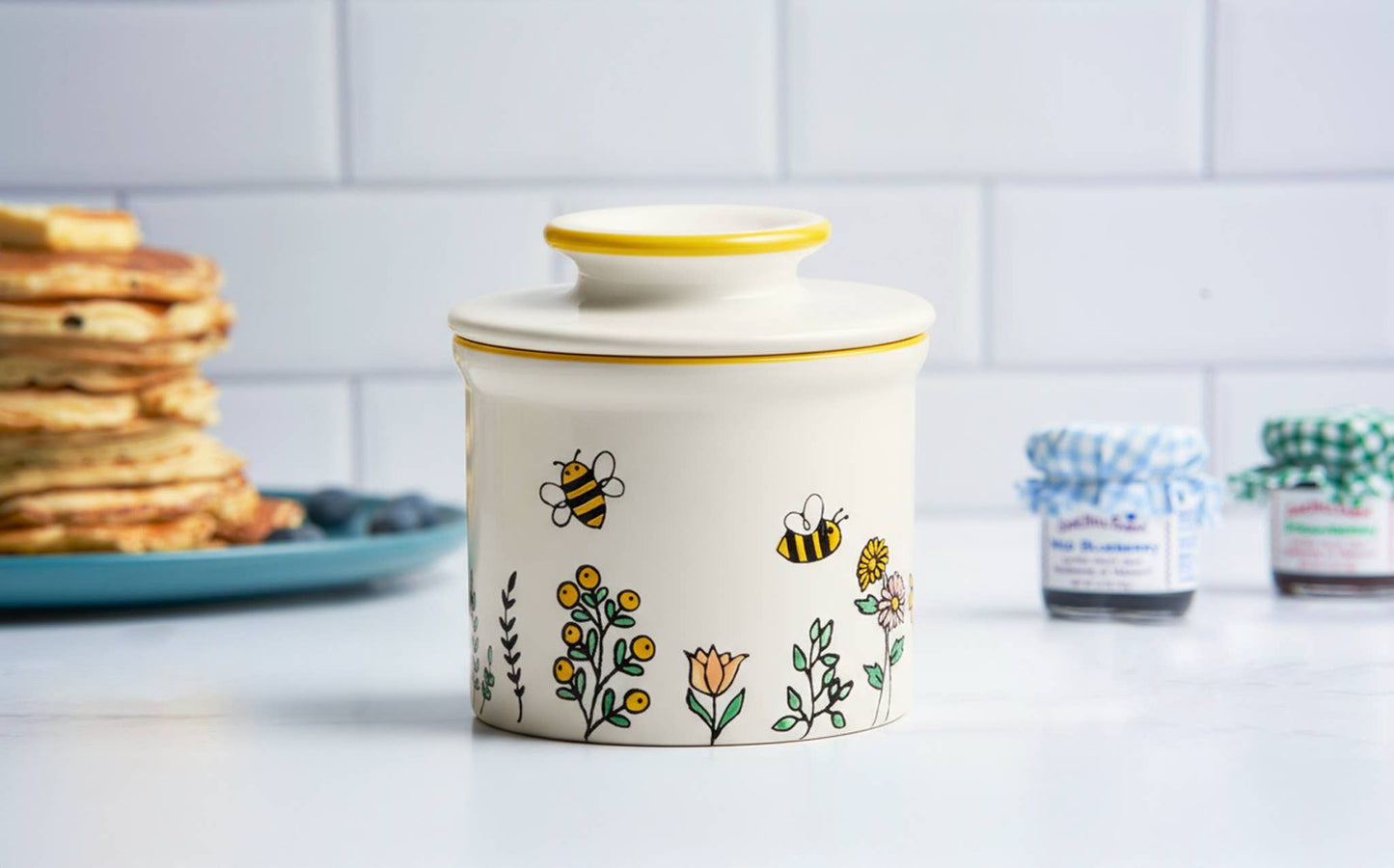 French Butter Keeper Dish, Ceramic