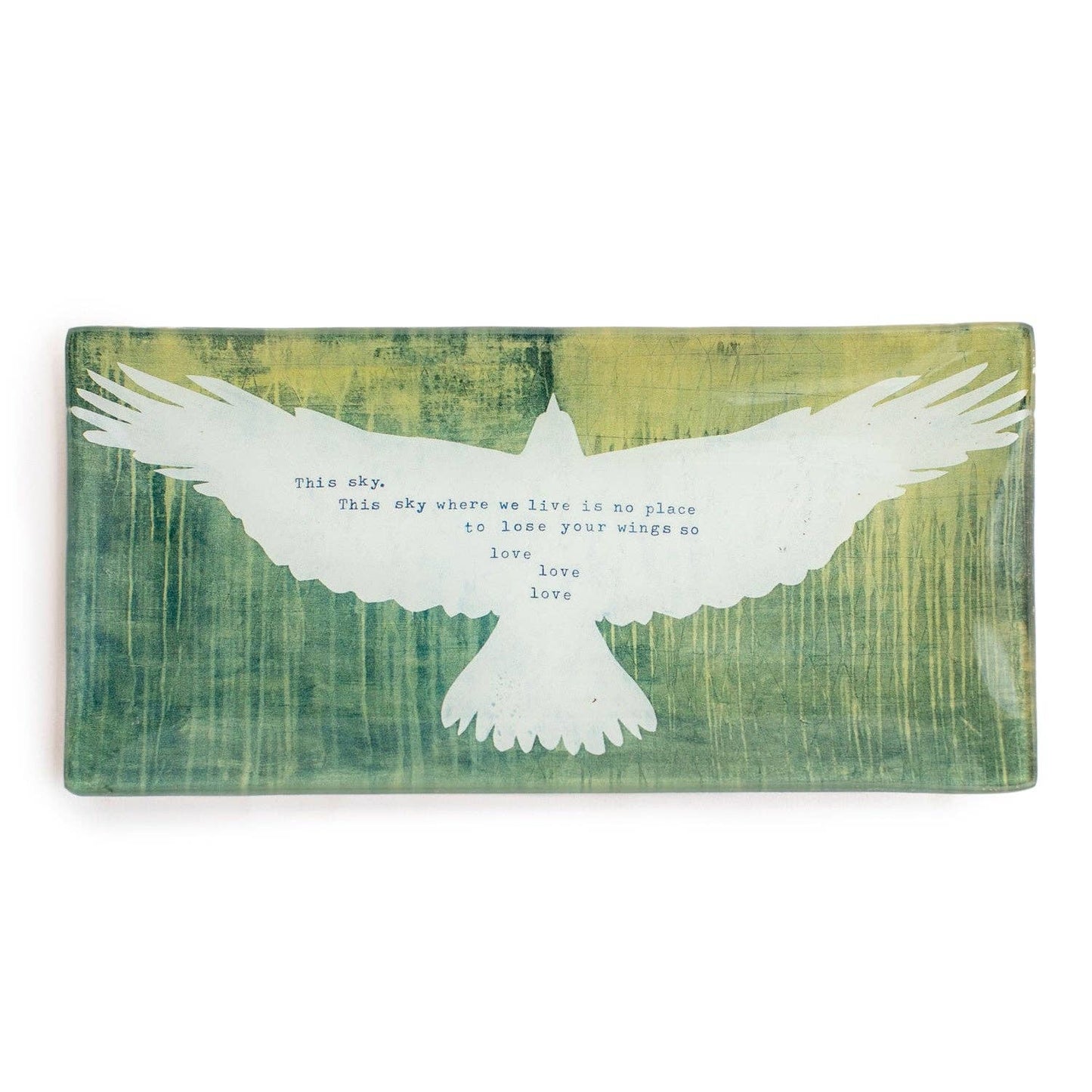 This Sky, Hafiz Small Rectangle Decoupage Plate 8.5" x 4"