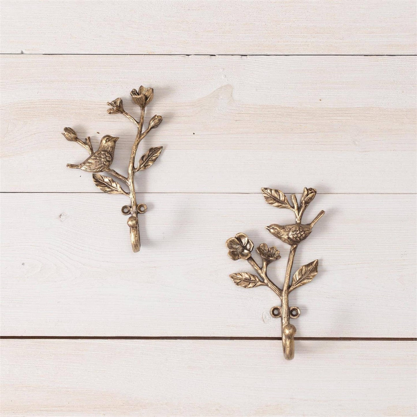 Antique Brass Bird Hooks