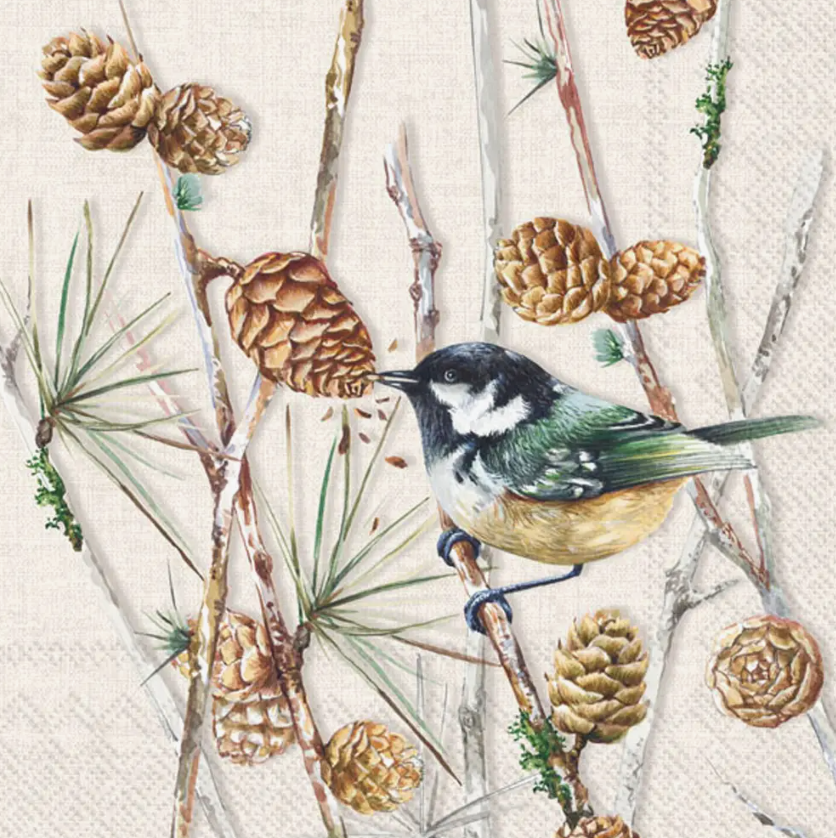 Paper Napkins | On Branch Cream Christmas Lunch 20