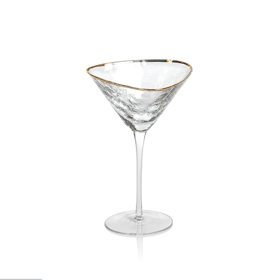 Aperitivo Triangular Glass w/ Gold Rim