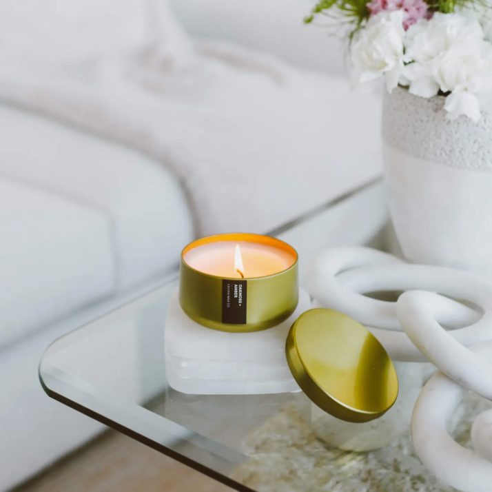Calyan Wax Co. Gold Metal Tin