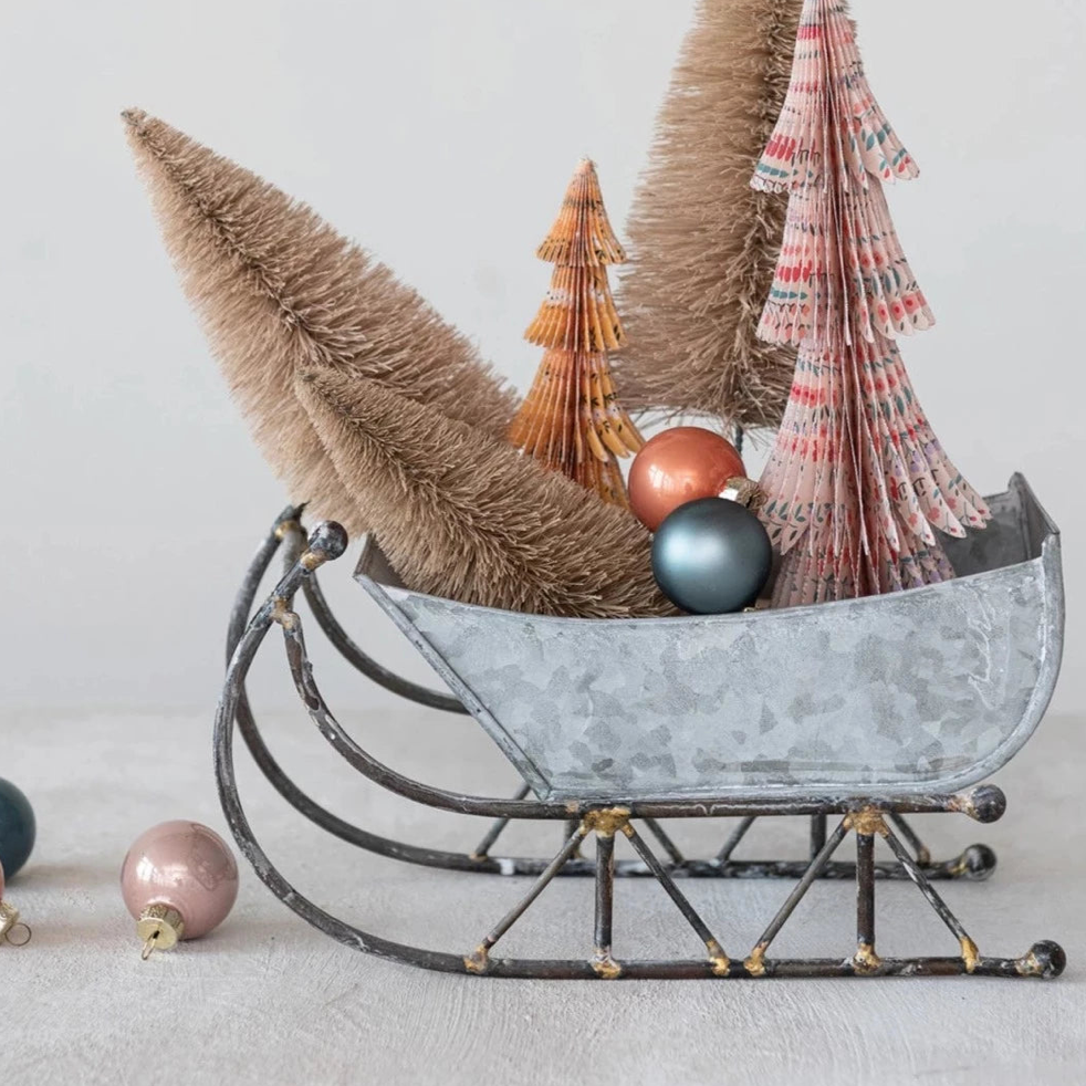 Galvanized Metal Sleigh