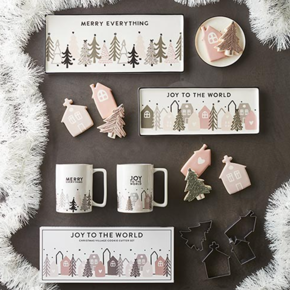 Christmas Village Cookie Cutter Book Box - S/4