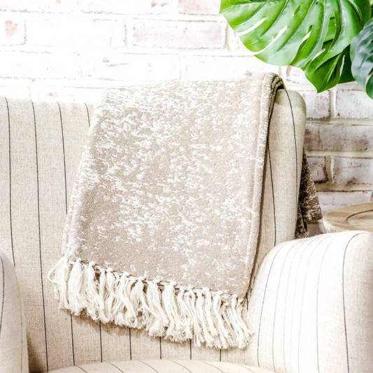 Taupe Patter Throw | 50x60