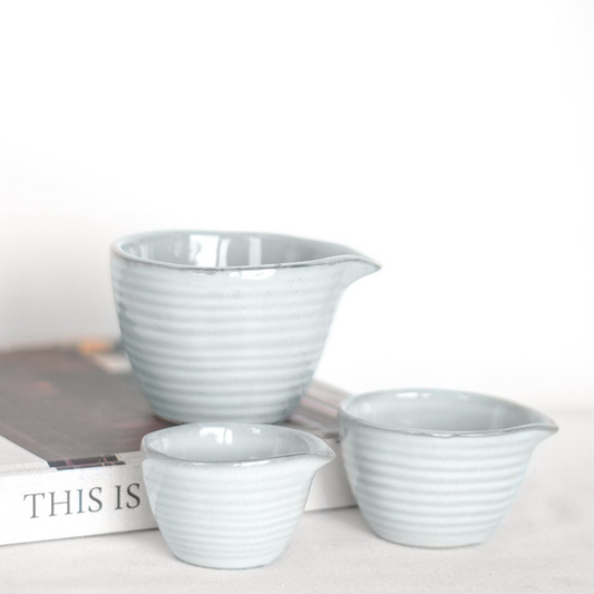 Stoneware Spouted Bowls | Set of 3