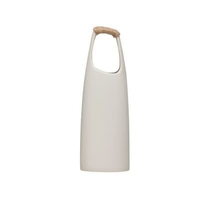 Stoneware Vase w/ Rattan Wrapped Handle - Small | Containers | Sunday Night Dinner | |