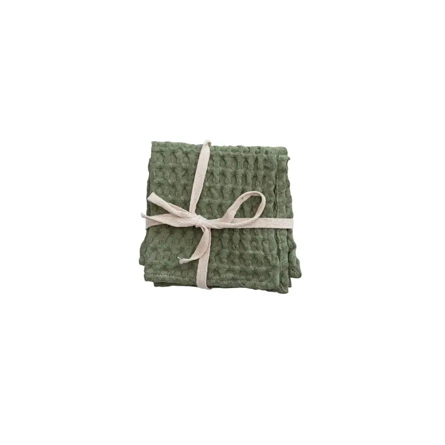 Stonewashed Cotton Waffle Weave Dish Cloths | Set of 3 | Textiles | Sunday Night Dinner | |