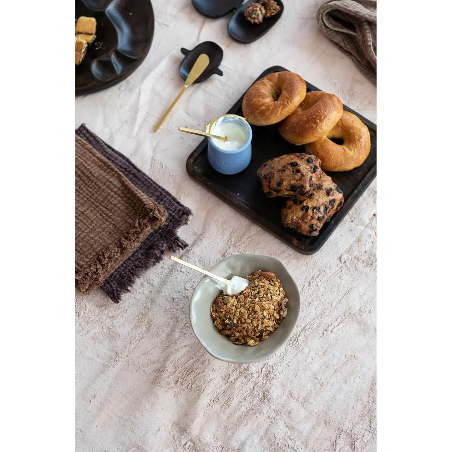 Hammered Stainless Steel Appetizer Utensils | Gold | Serveware | Sunday Night Dinner | |