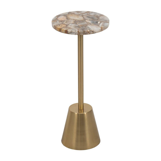 Gold Agate Top Beverage Table