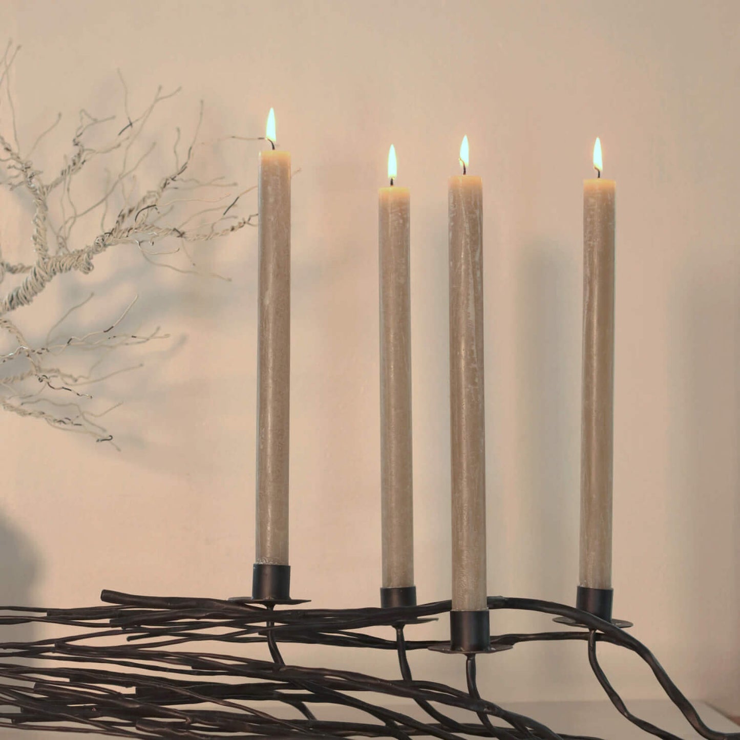 Hanging Taper Set of 2 | Dark Taupe | Candles | Sunday Night Dinner | |
