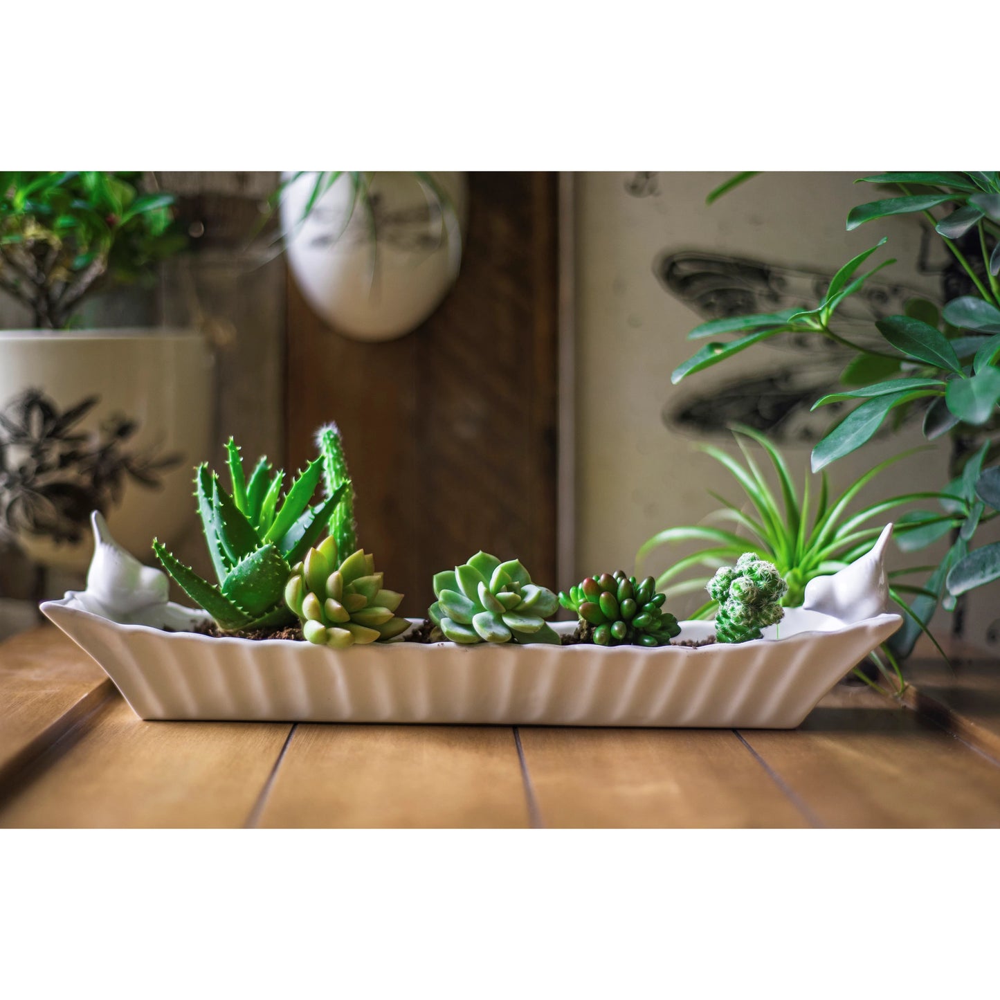 Ceramic Cracker Dish with Birds