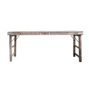 Reclaimed Wood Folding Table w/ Tin Patches-Display 22x69 | Dining | Sunday Night Dinner