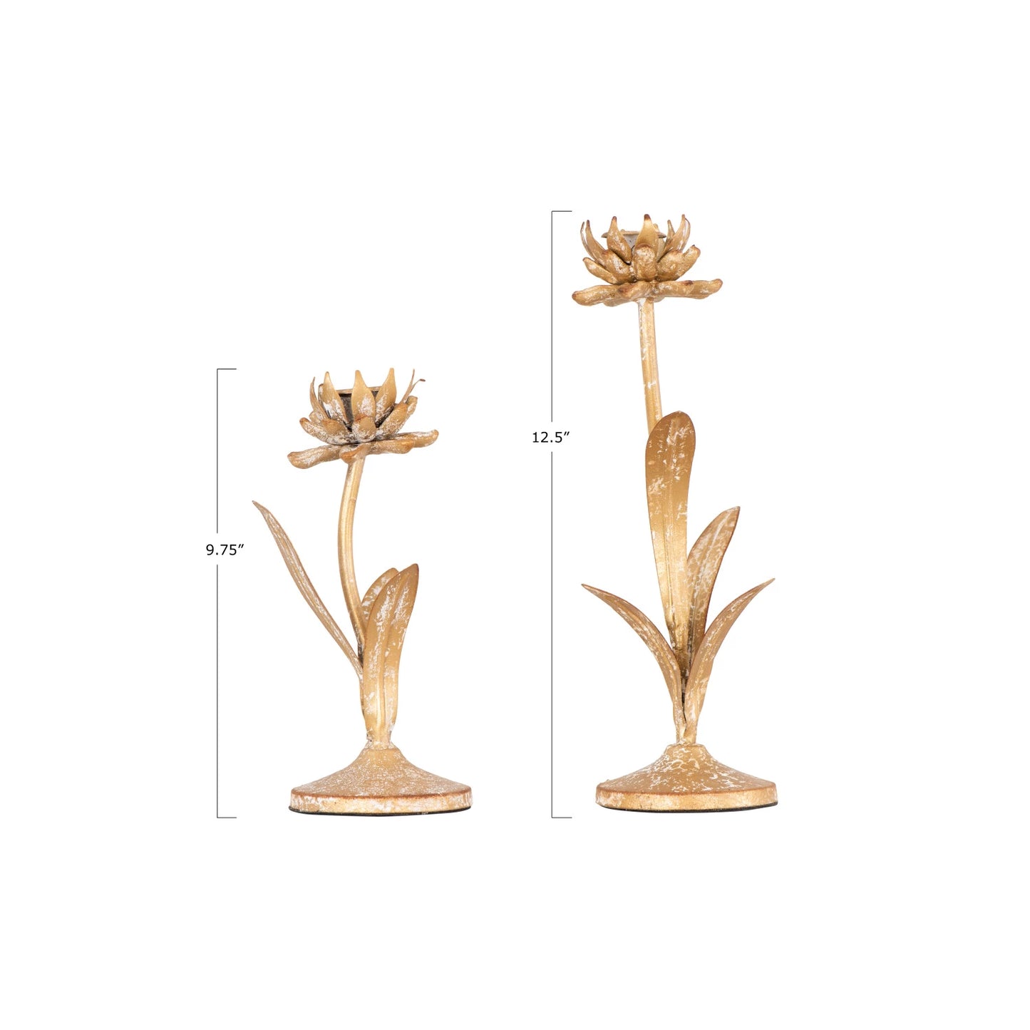 Metal Flower Taper Holders