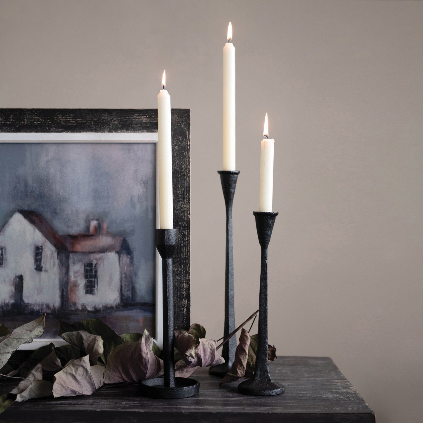 Black Cast Iron Taper Holder | Candle Holders | Sunday Night Dinner | |