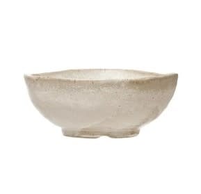 Stoneware Irregular Edge Bowl, Reactive Glaze, Matte White | Serveware | Sunday Night Dinner | |