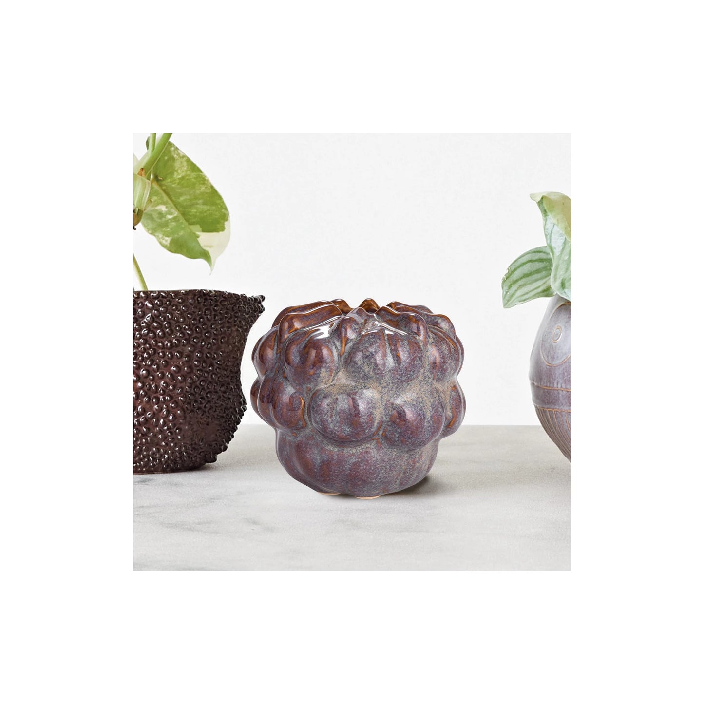 Formed Vase with Reactive Glaze