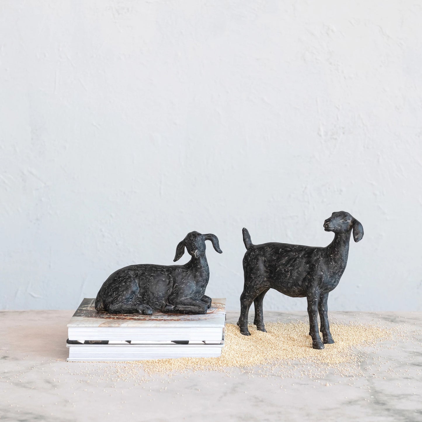Resin Goat With Cast Iron Finish