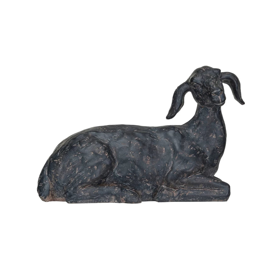 Resin Goat With Cast Iron Finish
