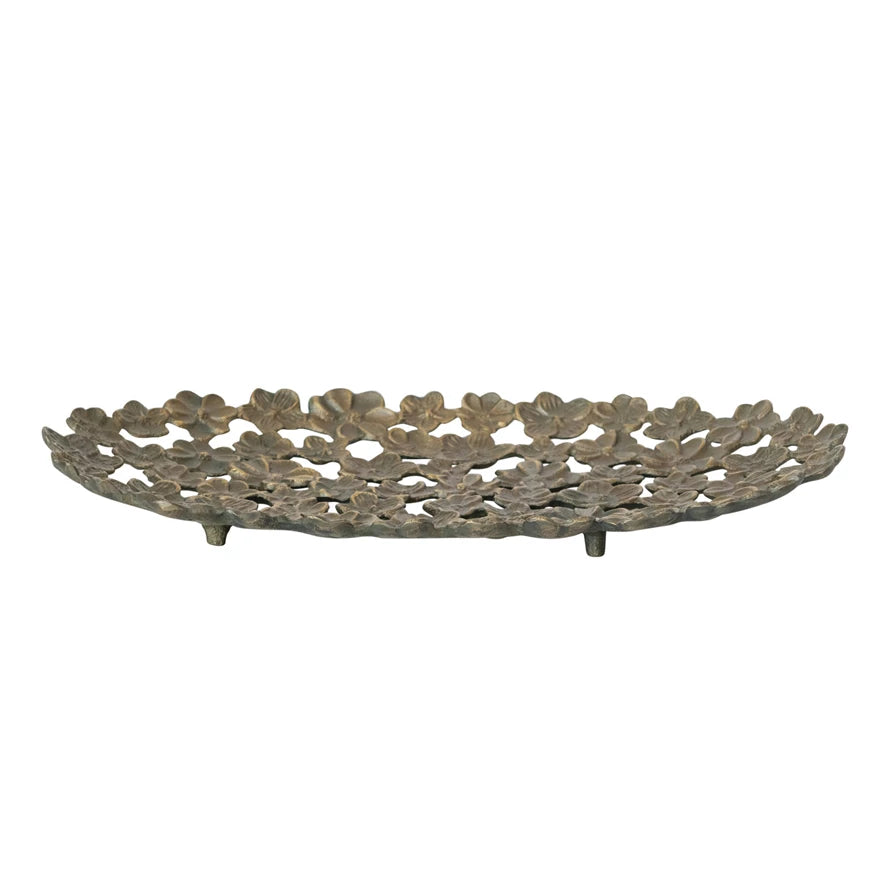Cast Aluminum Flower Tray with Cut-Outs