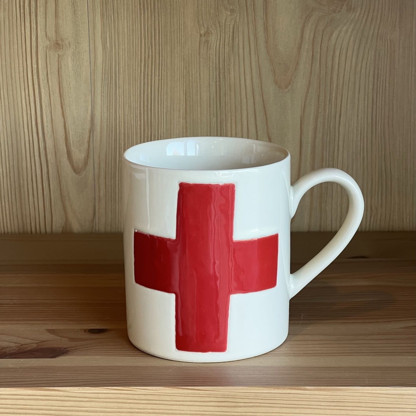 Handmade Stoneware Mug w/ Wax Relief Swiss Cross | Holiday | Sunday Night Dinner | |