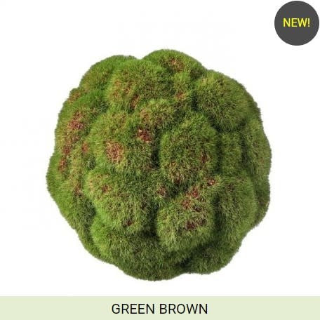 TEXTURED MOSS ORB 5" (GREEN BROWN) | Floral | Sunday Night Dinner | |