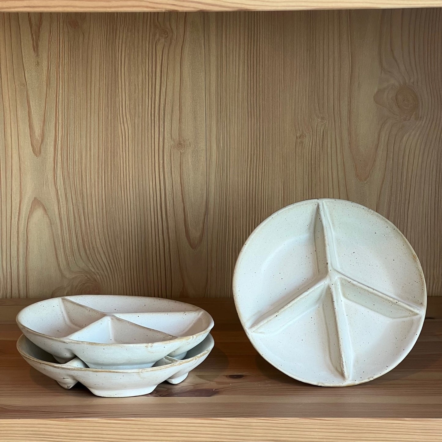 Stoneware Peace Sign Divided Dish | Serveware | Sunday Night Dinner | |