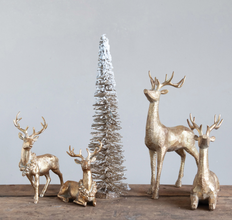 Standing Deer, Gold Finish | Holiday | Sunday Night Dinner | |