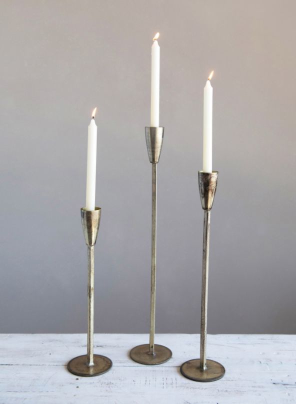Metal Taper Holders, Antique Gold Finish | Candle Holders | Sunday Night Dinner |  |