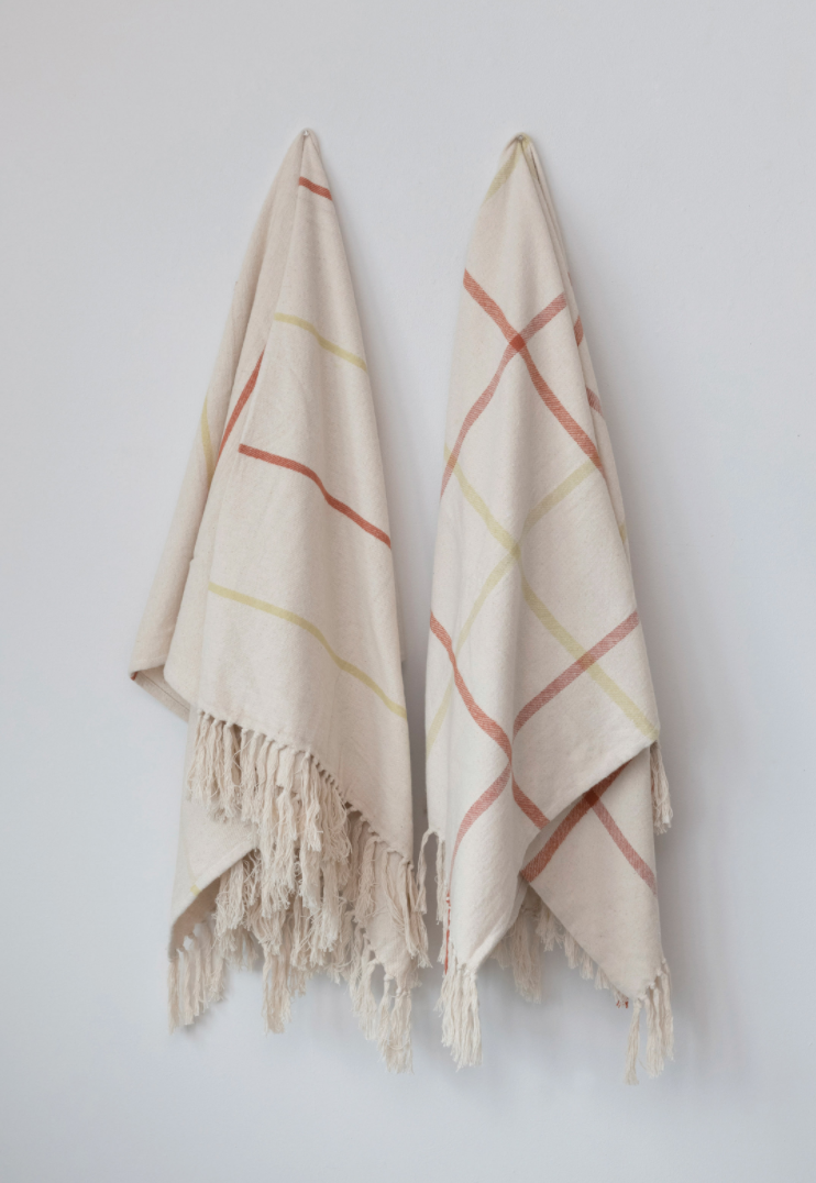 60"L x 50"W Cotton Flannel Throw | Textiles | Sunday Night Dinner | |