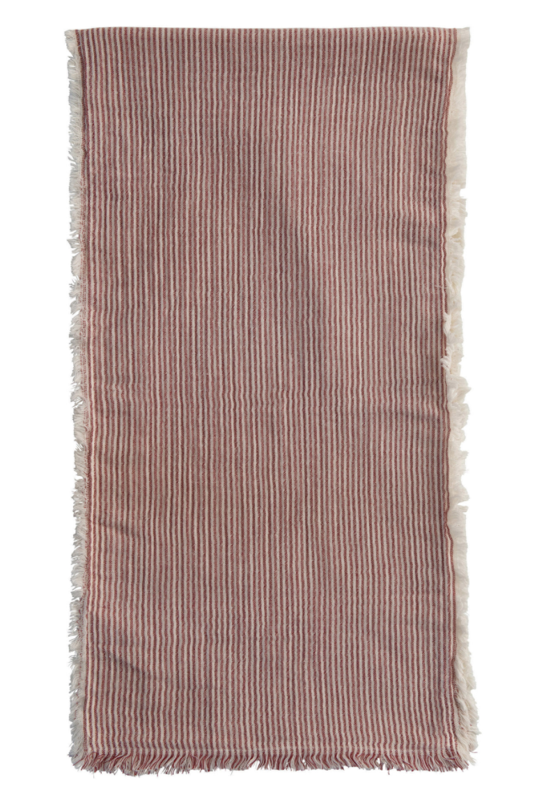 Red & White Stripe Fringe Runner | Holiday | Sunday Night Dinner | |