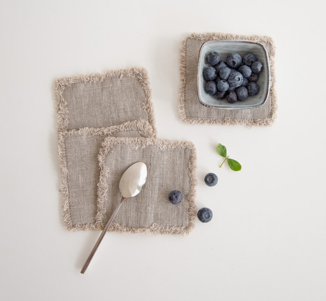Linen Coasters Set of 4 | Kitchen | Sunday Night Dinner | |