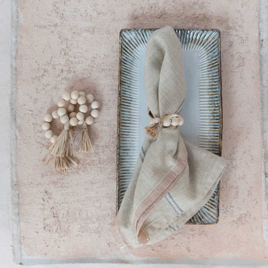 Wood Bead Napkin Ring w/ Tassel | Textiles | Sunday Night Dinner | |