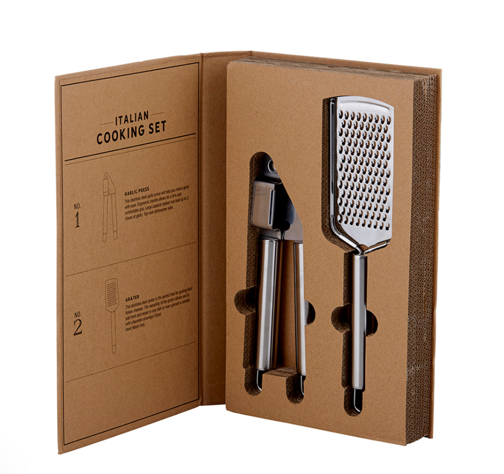 Italian Cooking Set | Garlic Press + Grater | Giftables | Sunday Night Dinner | |