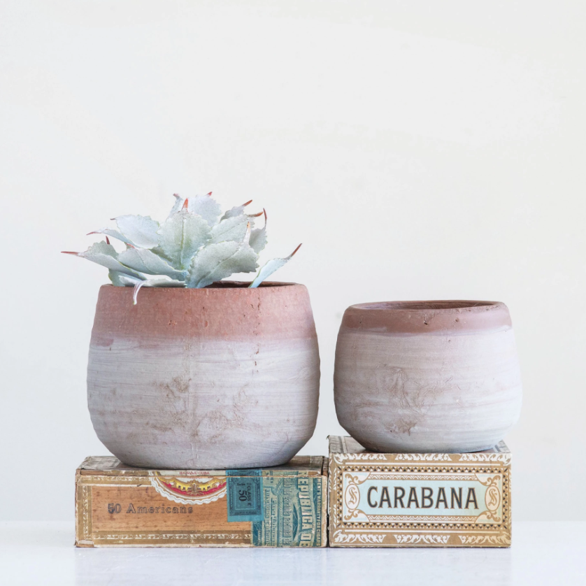 Terracotta Planter, Whitewashed | Containers | Sunday Night Dinner | |