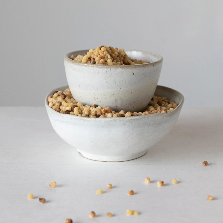Stoneware Bowl, Reactive Glaze, Matte White | Serveware | Sunday Night Dinner | |
