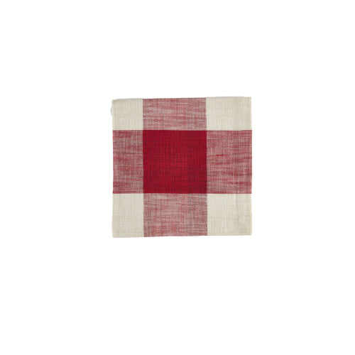 Monroe Check-Cranberry Napkin | Textiles | Sunday Night Dinner | |