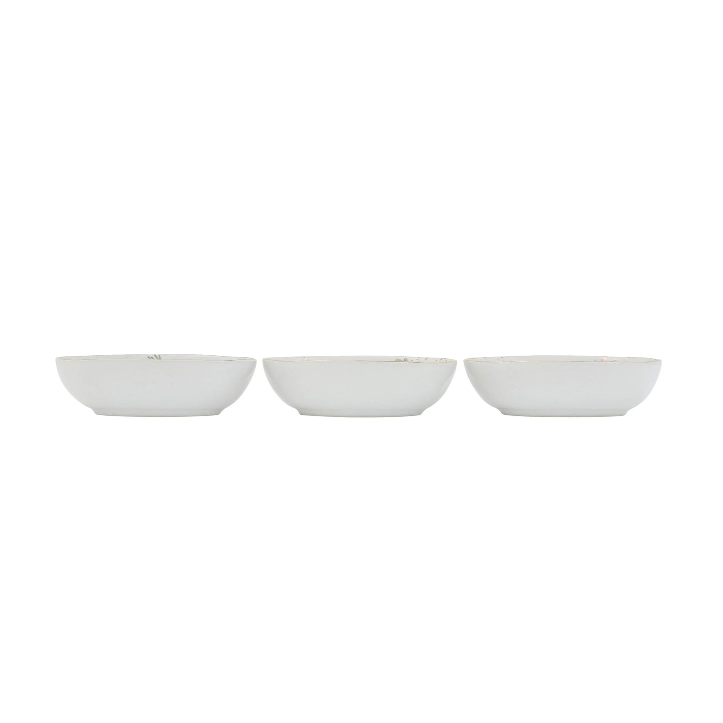 Oval Hand-Painted Stoneware Dish
