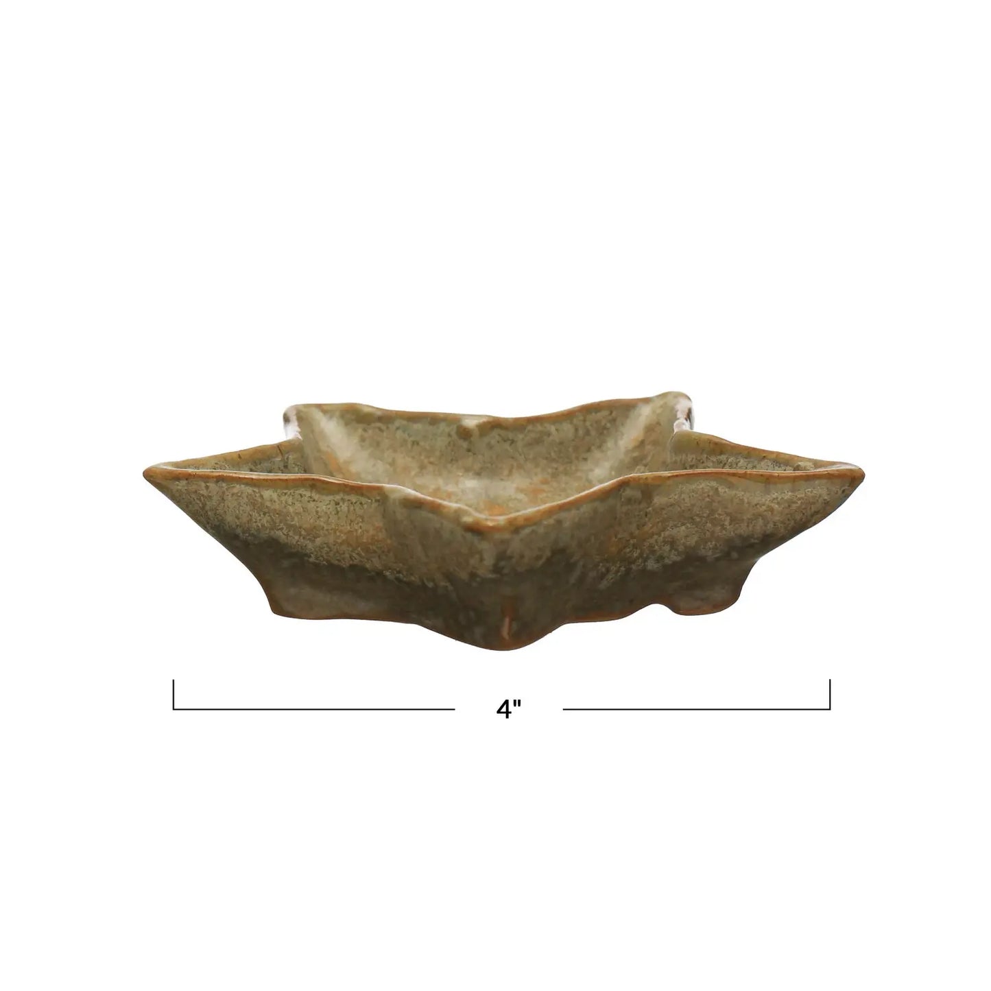 Stoneware Star Shaped Plate - Green | Holiday | Sunday Night Dinner