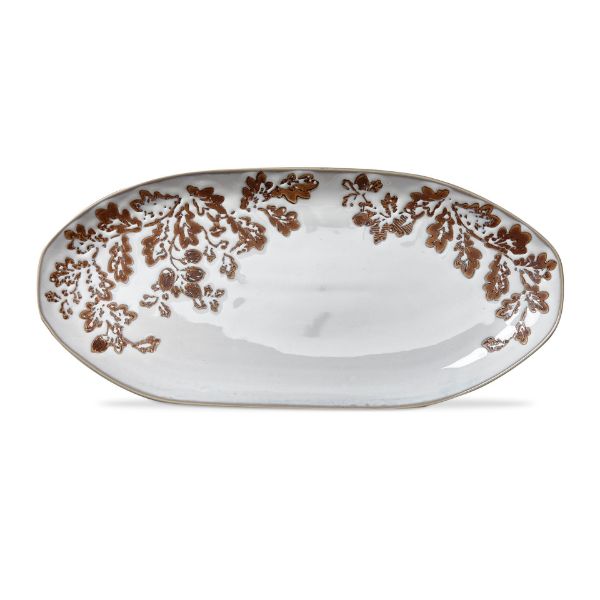 Leaf & Acorn Oval Platter