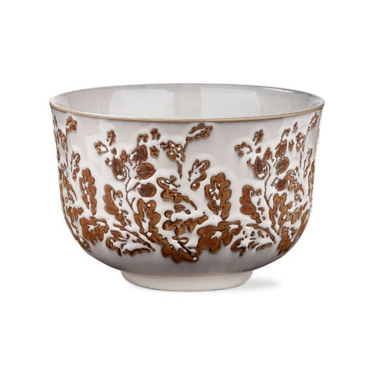 Leaf & Acorn Tall Serving Bowl