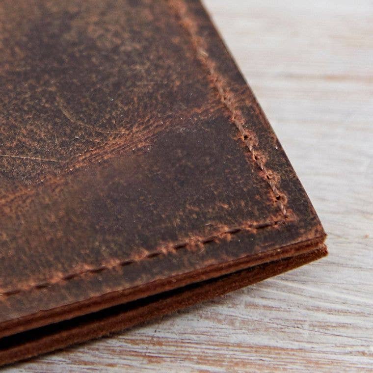 Buffalo Leather Passport Holder - Handmade