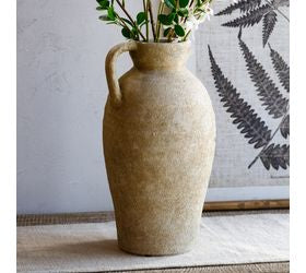15.75" NAT. WASH CERAMIC VASE