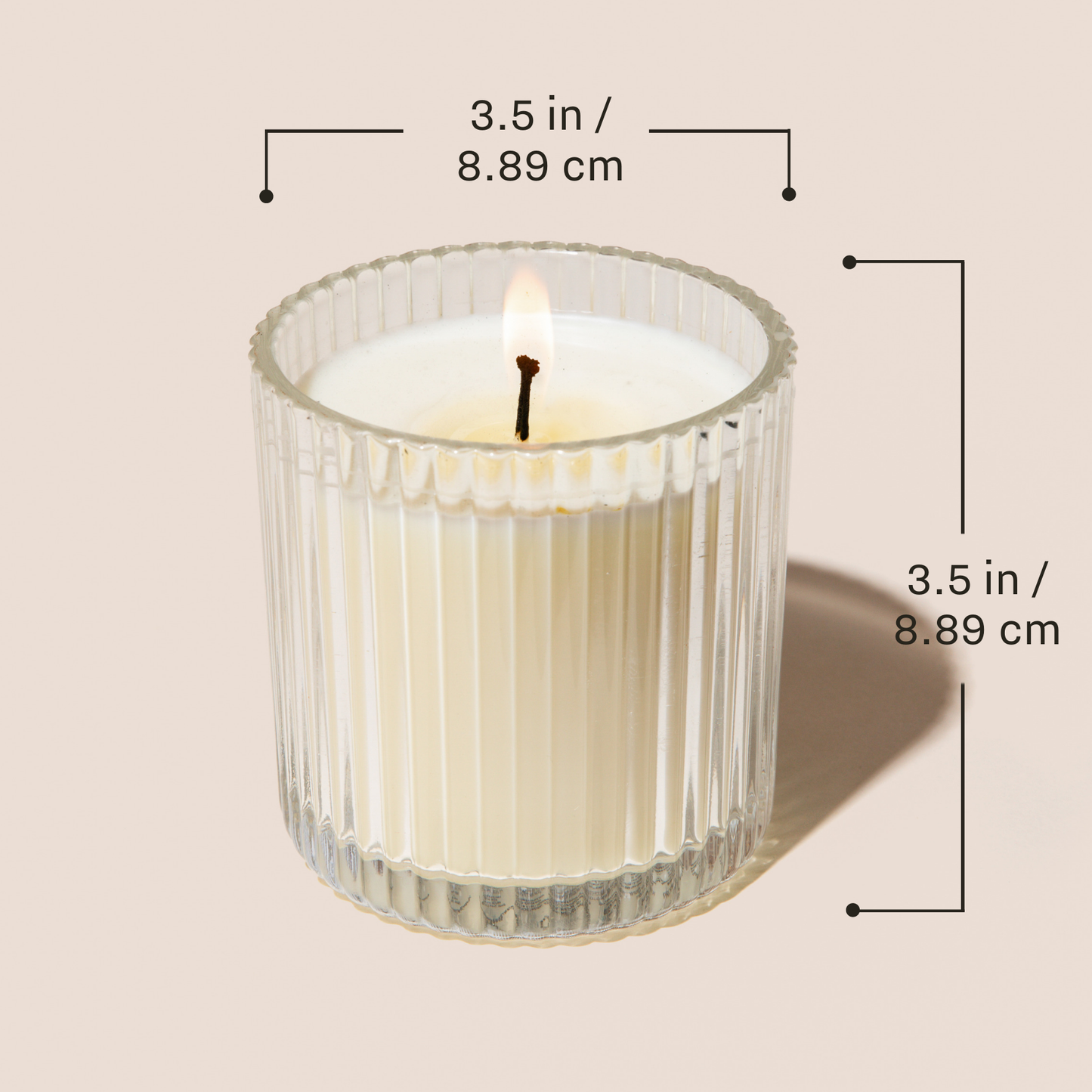 Fluted Ribbed Jar Candle