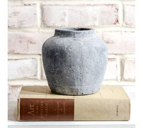 6" SM. CHARCOAL VASE
