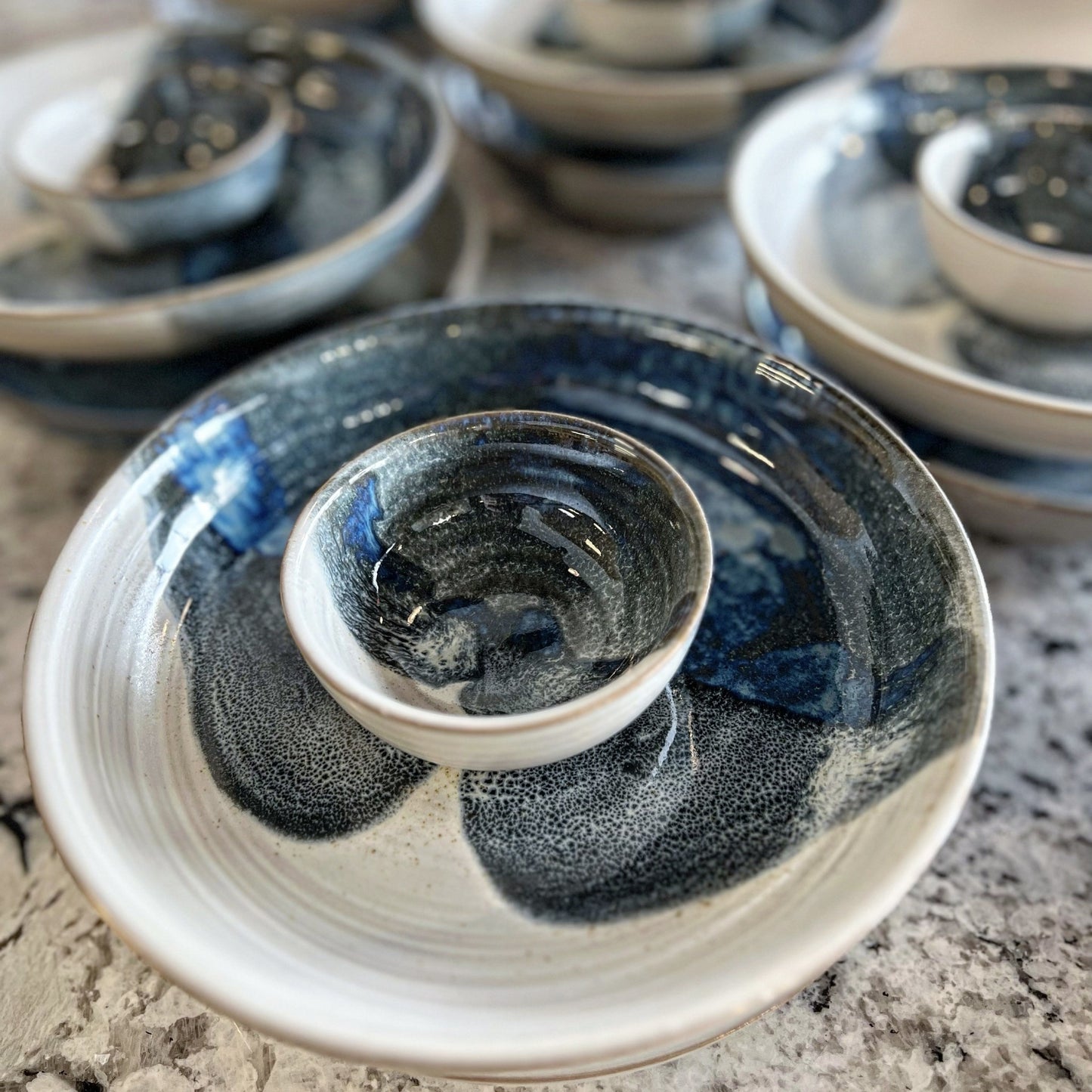 Hand-Painted Stoneware Chip and Dip Bowl | Serveware | Sunday Night Dinner |  | 