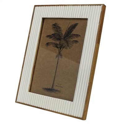 Carved Frame, Ivory & Teak - 5x7