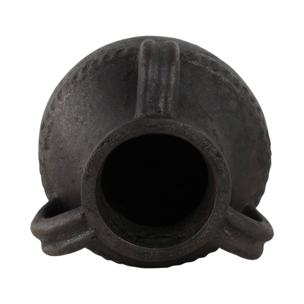 Ceramic Rustic Textured Triple Handle Vase