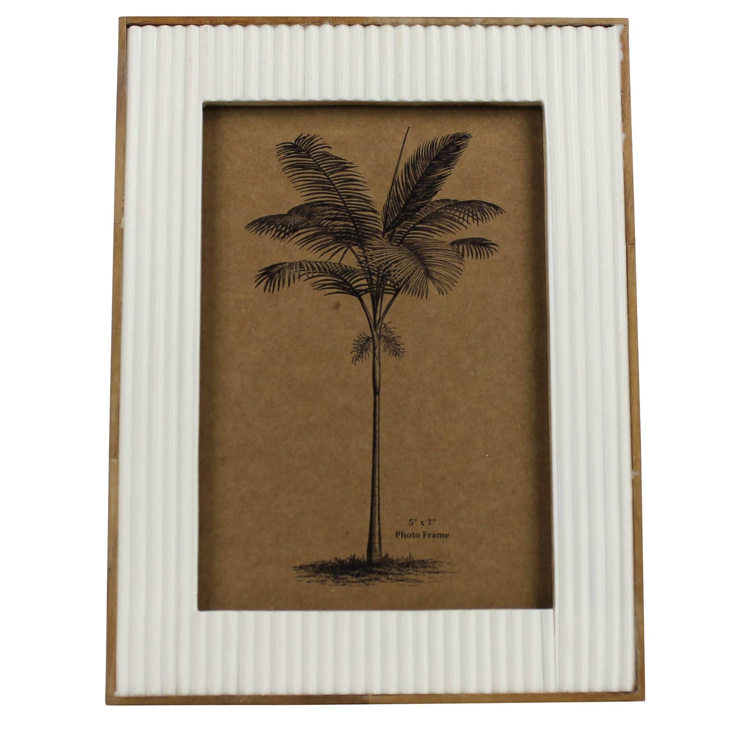 Carved Frame, Ivory & Teak - 5x7